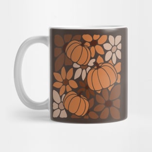 Fall Flowers & Pumpkins Mug